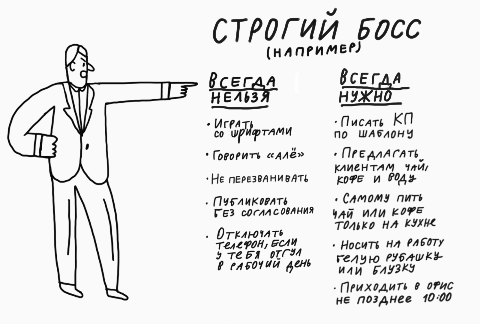 Характеристики строгого, но справедливого босса